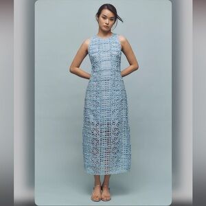 Sleeveless Textured Midi Dress